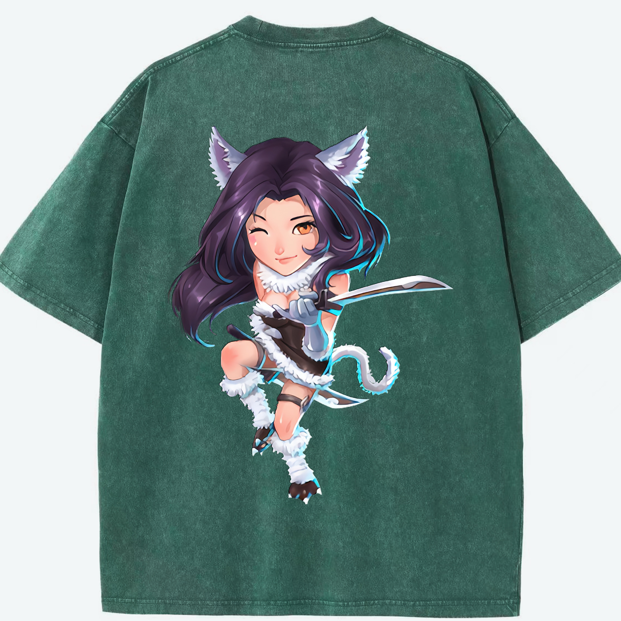 リーグ・オブ・レジェンド League of Legends LOL 綿100% ヴィンテージ風 半袖Tシャツ（背面プリント）